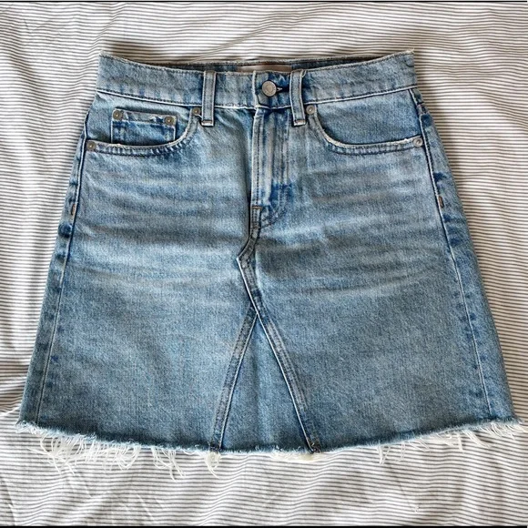 Everlane Skirts The Reconstructed Denim Skirt Poshmark